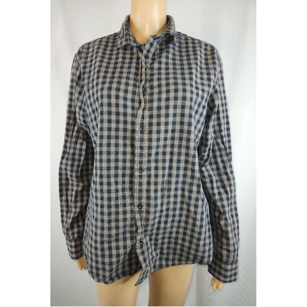Vintage Troy | Mens | Dress Shirt | Black and Gray | Size European XL